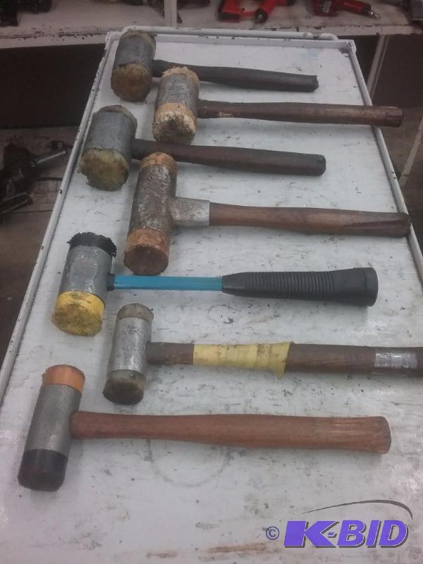 lot 774 image: (7) soft face hammers, assorted sizes...
