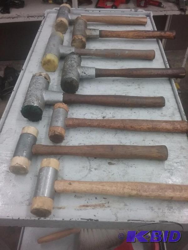 lot 776 image: (8) soft face hammers, assorted sizes...