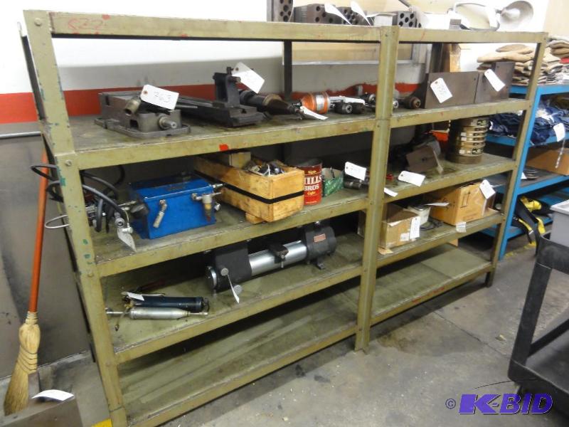 lot 822 image: Steel shelf unit, (5) shelves, 30" x 96&...