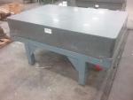 Black granite surface plate, on steel stand, ...