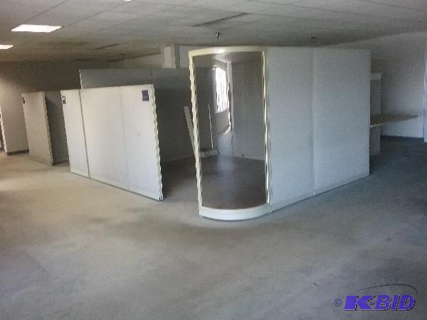 lot 101 image: Four office cubicles. 67&quot and 81&quot...