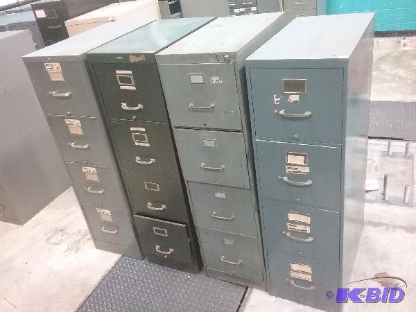 lot 107 image: (4) 4-drawer file cabinets. (4) 15&quot x 28...