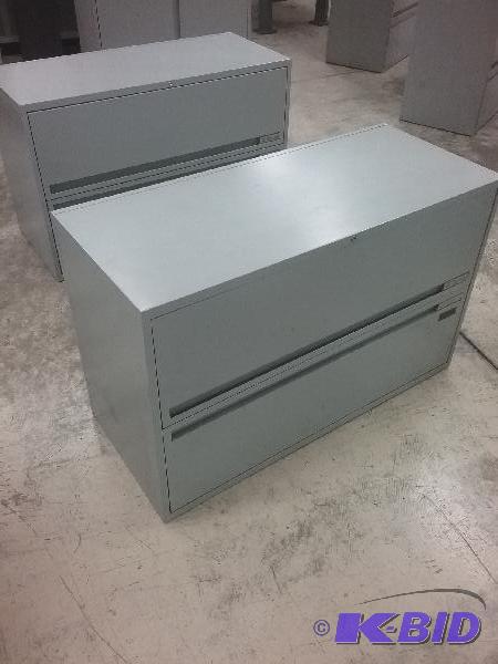 lot 120 image: (2) 2-drawer lateral file cabinets 18&quotD ...