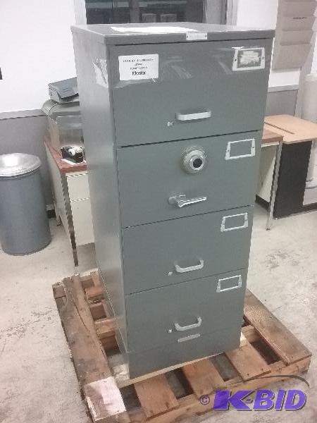 lot 122 image: 4-drawer SAFE. &nbspHeavy steel constructed ...