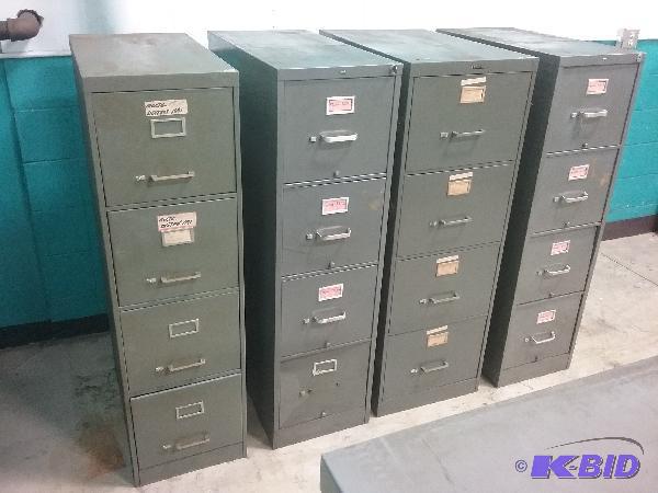 lot 125 image: (4) 4-drawer file cabinets. (3) 15&quot x 28...