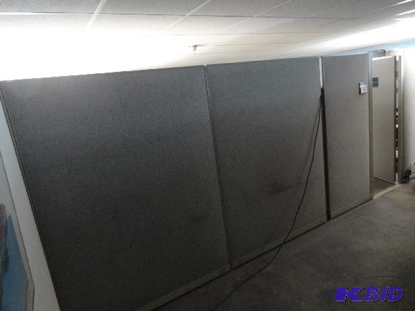 lot 137 image: 80&quot tall cubical section with door and c...