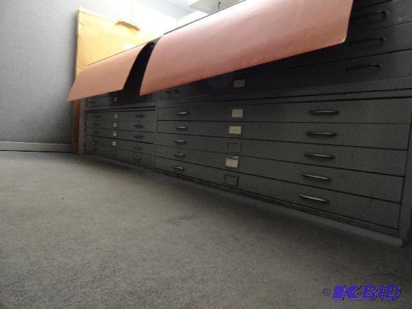 lot 139 image: (2) 5-drawer blue print cabinets, approximate...