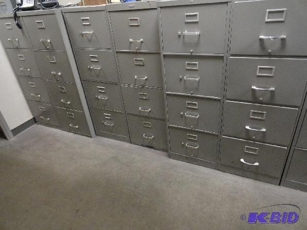 lot 142 image: (6) Assorted 4-drawer file cabinets...
