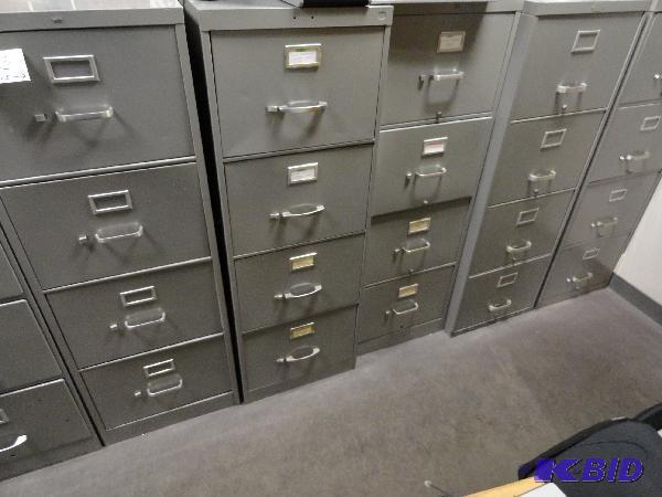 lot 143 image: (5) Assorted 4-drawer file cabinets &nbsp...
