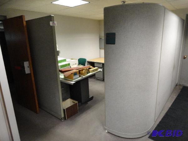 lot 145 image: (2) Cubical sections with some high wall pane...