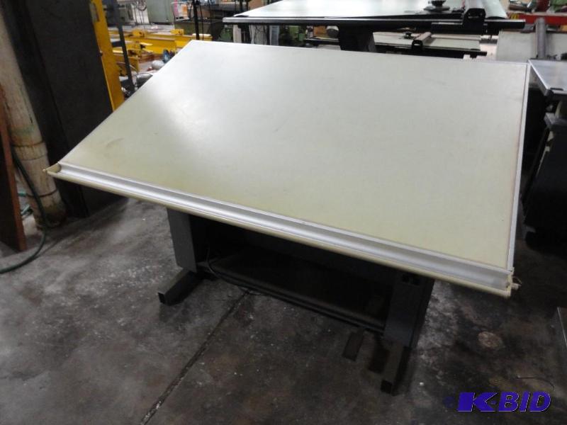 lot 264 image: Adjustable Power Drafting Table With Approxim...