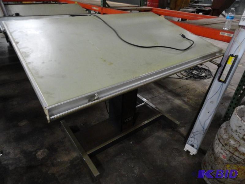 Hamilton VR20 Adjustable Power Drafting Table... Office Furniture from Closed Business KBID