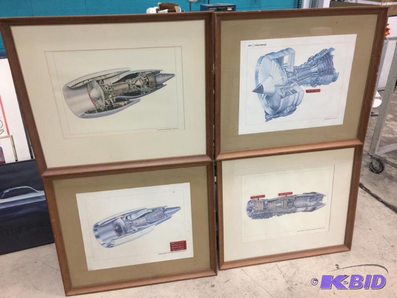 lot 804 image: (4) Pieces of Wall Art Various cut aways&nbsp...