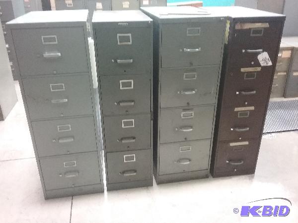 lot 97 image: (4) 4-drawer file cabinets. (2) 15&quot x 28...