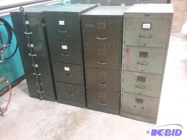 lot 98 image: (4) 4-drawer file cabinets. (4) 18&quot x 28...
