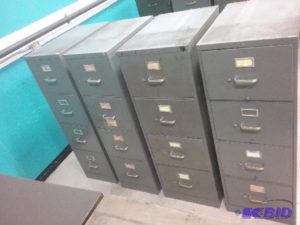 lot 99 image: (4) 4-drawer file cabinets. (2) 15&quot x 28...