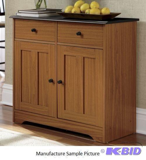 Katie Sideboard - Black top and oak finish - ...
