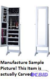 White Jewelry Armoire - Has decorative edging...