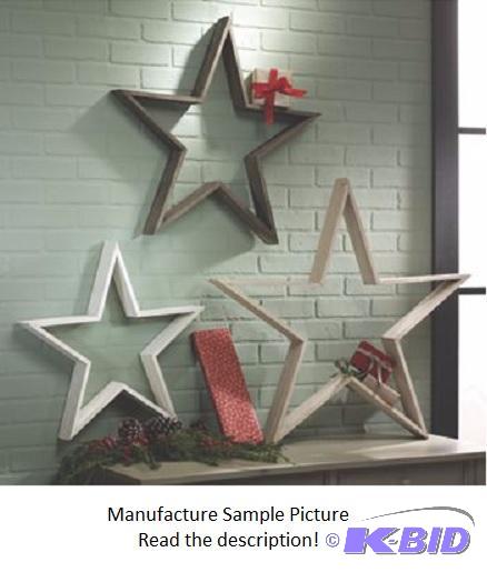Set of 3 Wooden Stars -&nbspSolid wood - Set...