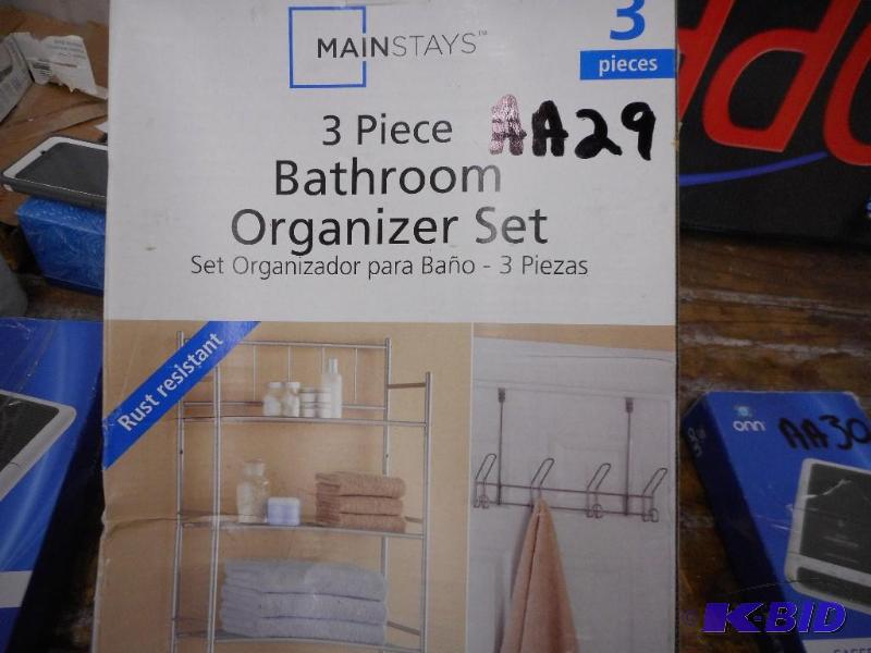 Bathroom organizer set