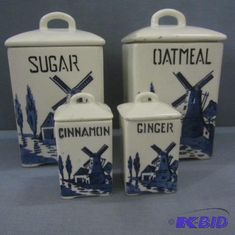 lot 10 image: Czech Canister Set