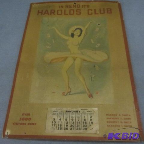 lot 105 image: Harolds Club Calendar