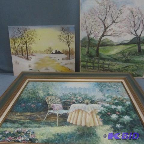 lot 125 image: Framed Oil On Canvas