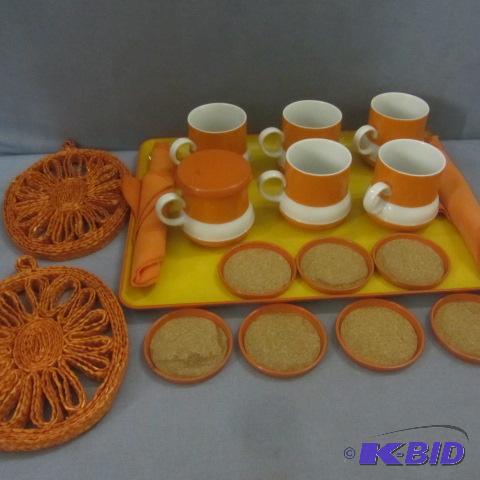 lot 23 image: Orange Decor Entertaining