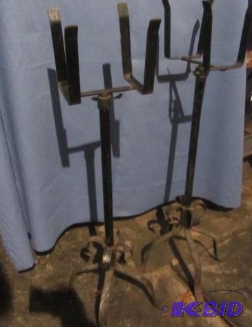 lot 3 image: Wrought Iron Plant Stands