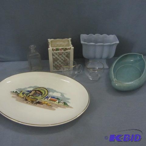 lot 40 image: Haeger Planters, Cream & Sugar, Platter