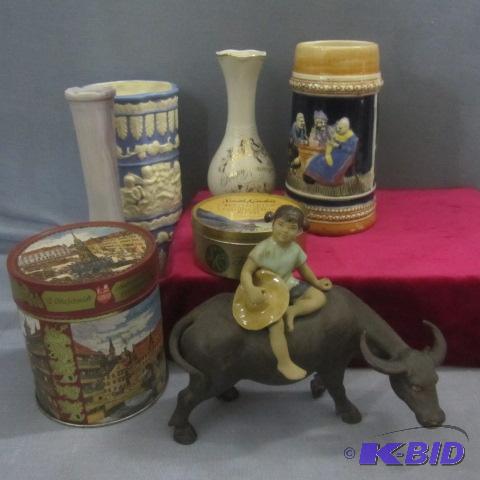 lot 62 image: Stein, Ceramic Toda, Tins