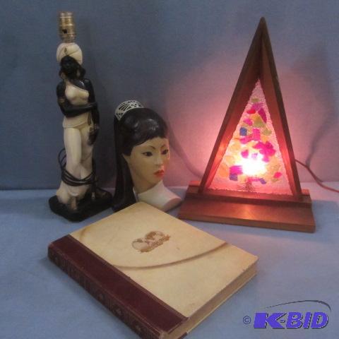 lot 88 image: Figural Lamp, Bust, A-Frame Lamp