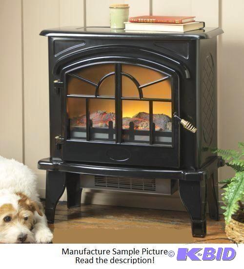 Black Freestanding Electric Fireplace - The s...