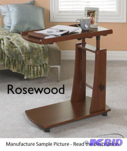 Rosewood Laptop Reading Cart - Adjustable tra...