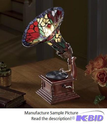 Stained Glass Gramophone Lamp - Crafted with ...