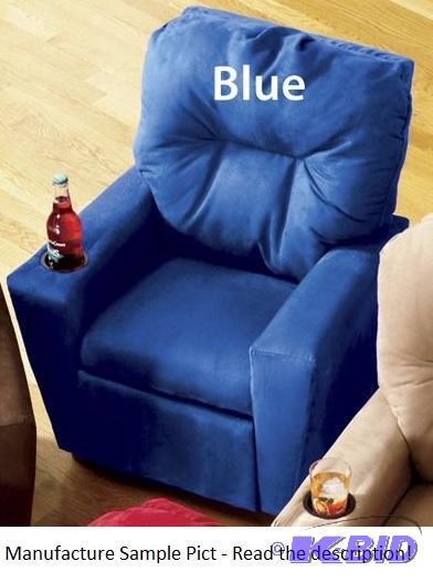 Blue Micro Fiber Child Size Recliner Chair Wi...