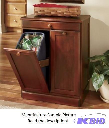 Double Door Recycle Bin - Walnut - Sorting yo...