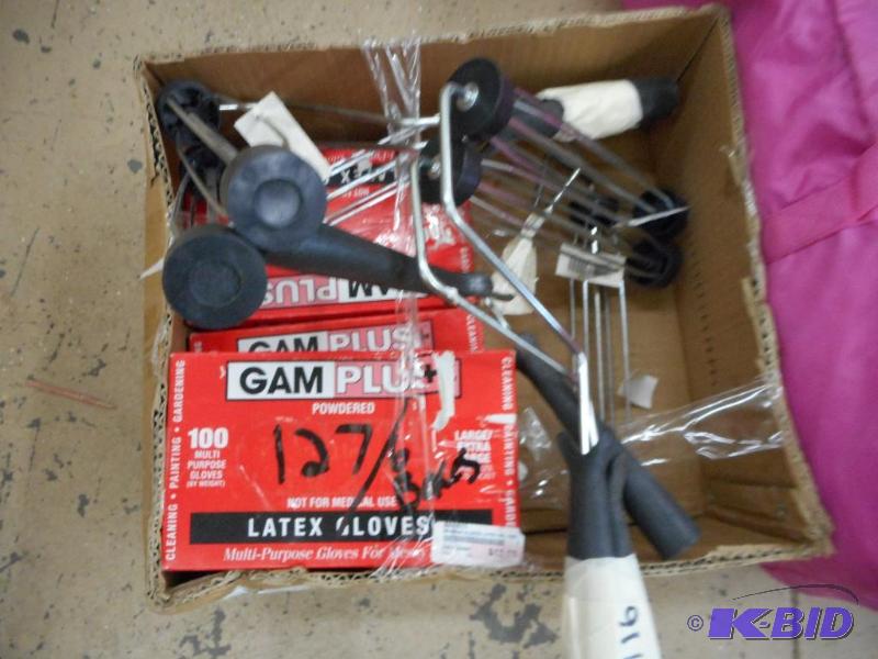 Paint Rollers and Latex Gloves