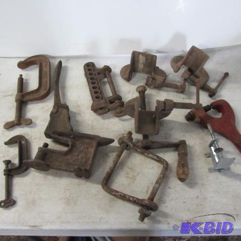 lot 137 image: Vintage Iron Clamps, Punch