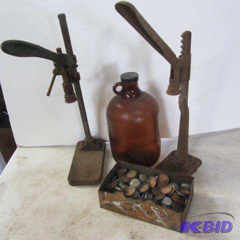 lot 138 image: Bottle Cappers, Bottles