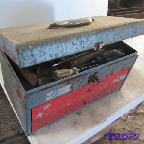 lot 200 image: Tool Box, Chisels, Allen Wrenches