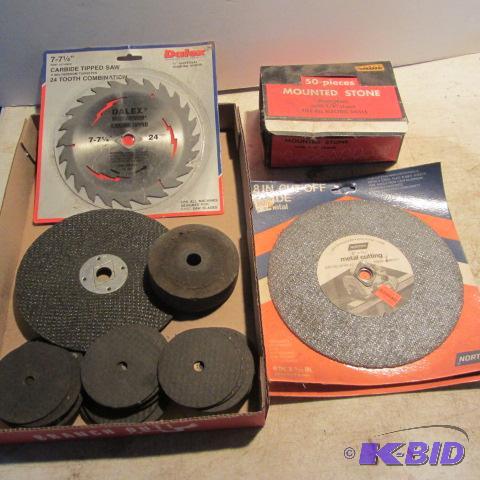 lot 214 image: Saw Blades, Polishing Stones