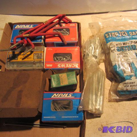 lot 219 image: Pole Barn Screws, Gutter Cable