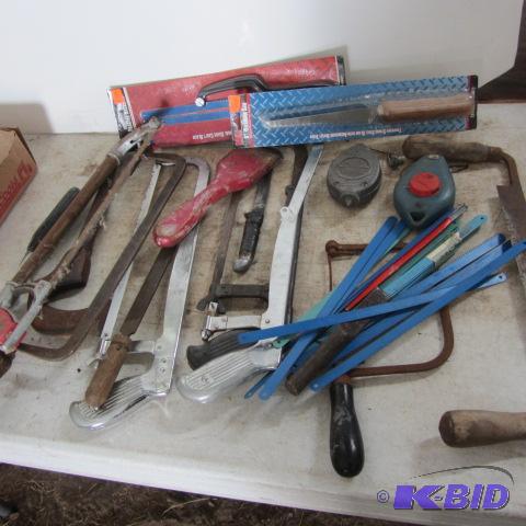 lot 242 image: Draw Knife, Hack Saws