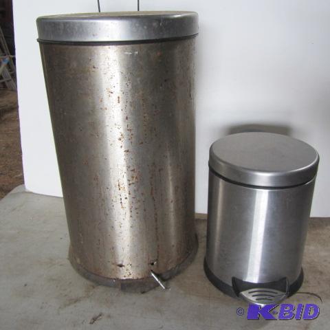 lot 249 image: Stainless Trash Receptacles