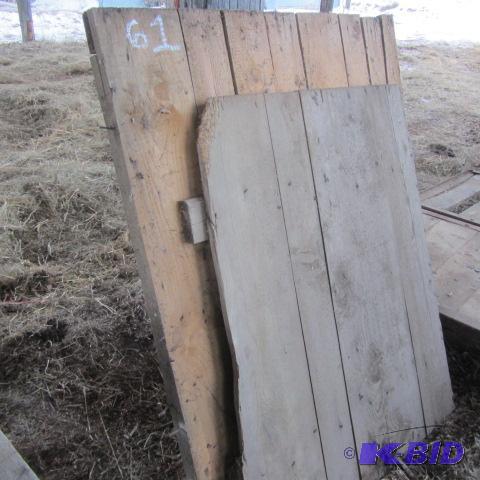 lot 61 image: Rough Sawn Doors  Pallet Tops