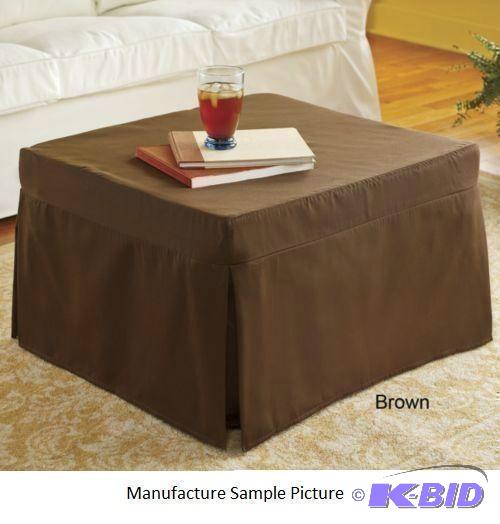 Folding Sleeper Ottoman - Has a brown slip co...