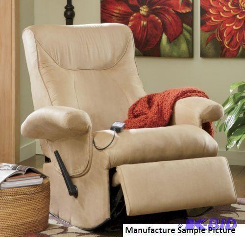 Tan Rocker Recliner Microfiber Massage Chair...