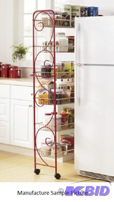 Scrolled Thin Man Cart - Red - Modern materia...