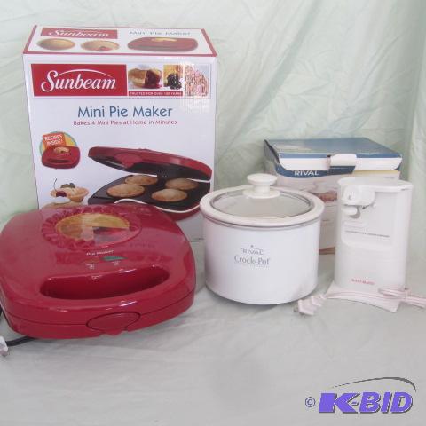 Pie Maker, Crock Pot, Can Opener